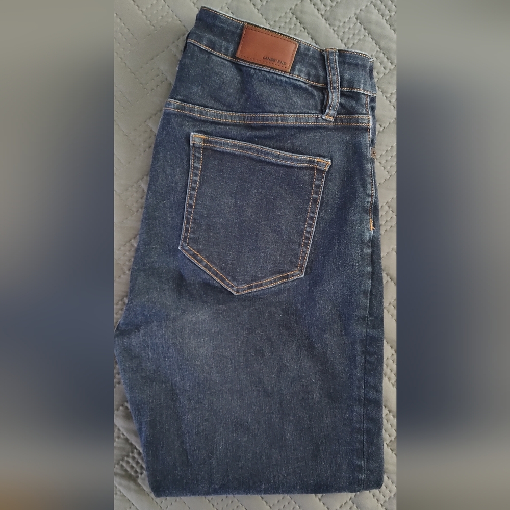 Land's End Mid Rise Curvy Skinny Jeans Size 12 - Picture 2 of 4